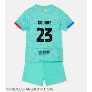 Barcelona Jules Kounde #23 Replika Tredje Tröja Barn 2023-24 Kortärmad (+ Korta byxor)